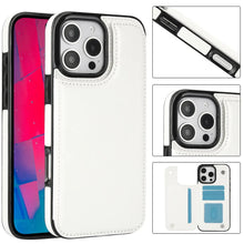 Load image into Gallery viewer, For iPhone 16 15 14 Plus 13 12 Mini 11 Pro Max PU Leather Case Kickstand Card Holder, Double Magnetic Clasp and Durable Shockpro - Horizon Global Essentials