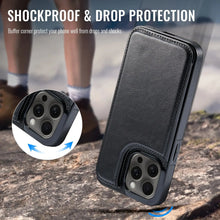Load image into Gallery viewer, For iPhone 16 15 14 Plus 13 12 Mini 11 Pro Max PU Leather Case Kickstand Card Holder, Double Magnetic Clasp and Durable Shockpro - Horizon Global Essentials