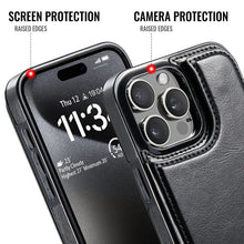 Load image into Gallery viewer, For iPhone 16 15 14 Plus 13 12 Mini 11 Pro Max PU Leather Case Kickstand Card Holder, Double Magnetic Clasp and Durable Shockpro - Horizon Global Essentials
